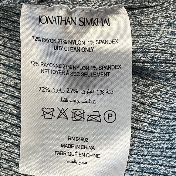 New Jonathan Simkhai Alexia Sweetheart Pullover Stretch Sweater Cut Out Sz XL - Picture 13 of 14